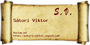 Sátori Viktor névjegykártya